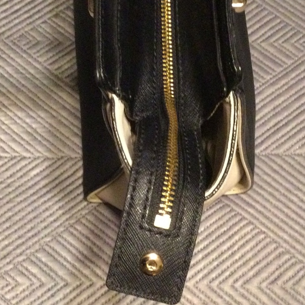 Kate spade black and cream saffiano leather satchel for women - Picture 6 of 9